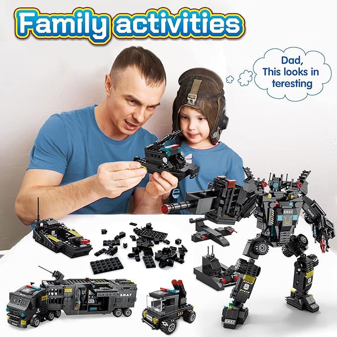 HISTOYE 51-in-1 Robot Building Kit for Kids Stem Building Toys Erector Set for Boys 8-12 Engineering Stem Projects Construction Building Blocks Toys Gifts for Boys Kids Age 6 7 8 9 10 11 12 Year Old