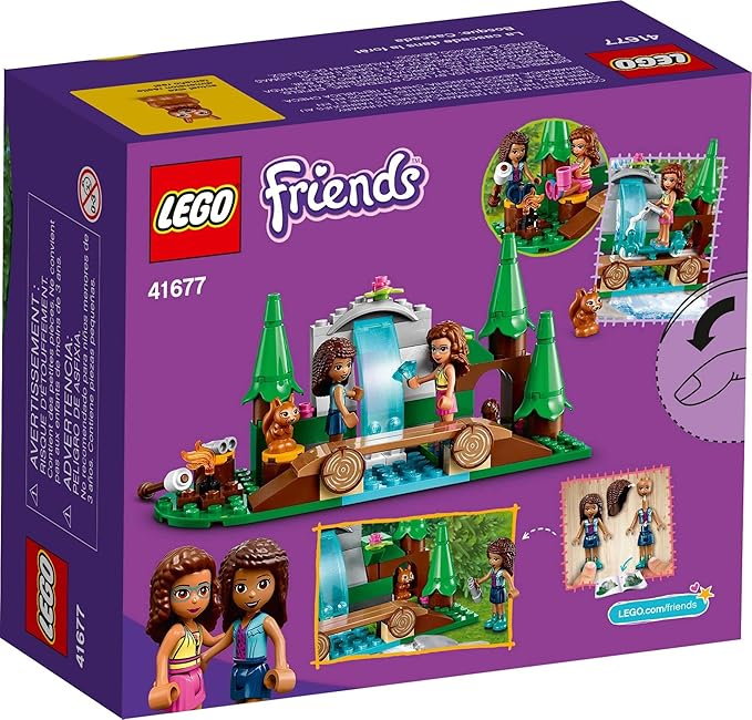 LEGO Friends Forest Waterfall Camping Adventure Set, Building Toys with Andrea and Olivia Mini-Dolls, Toys for 5 Plus Year Old Kids, Girls & Boys, Makes a Great Activity for Kids, 41677