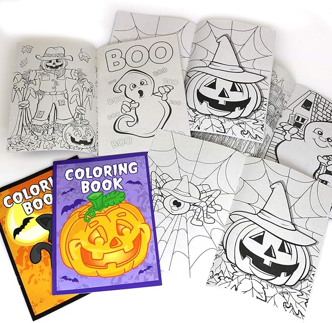 GIFTEXPRESS Pack of 72 Halloween Coloring Books for Kids