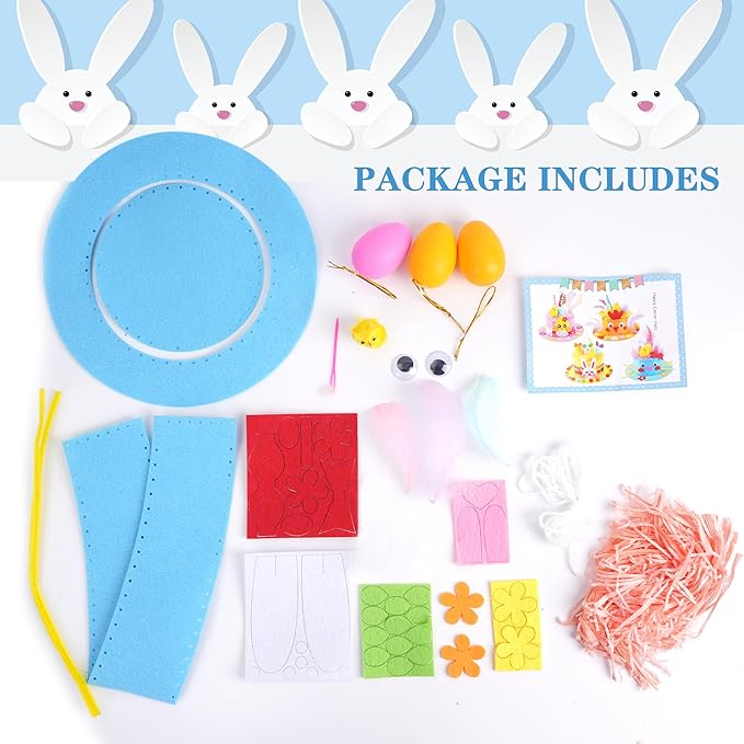 Easter Hat Kit for Children DIY Easter Chick Bunny Egg Crafts Kit