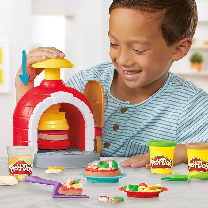 Play-Doh Kitchen Creations Pizza Oven Playset with 6 Cans & 8 Accessories, Back to School Classroom Supplies, Play Food & Cooking Toys, Preschool Toys, Ages 3+