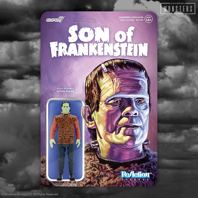 Super7 Universal Monsters Son of Frankenstein The Monster - 3.75" Universal Monster Movies Action Figure Classic Movie Collectibles and Retro Toys