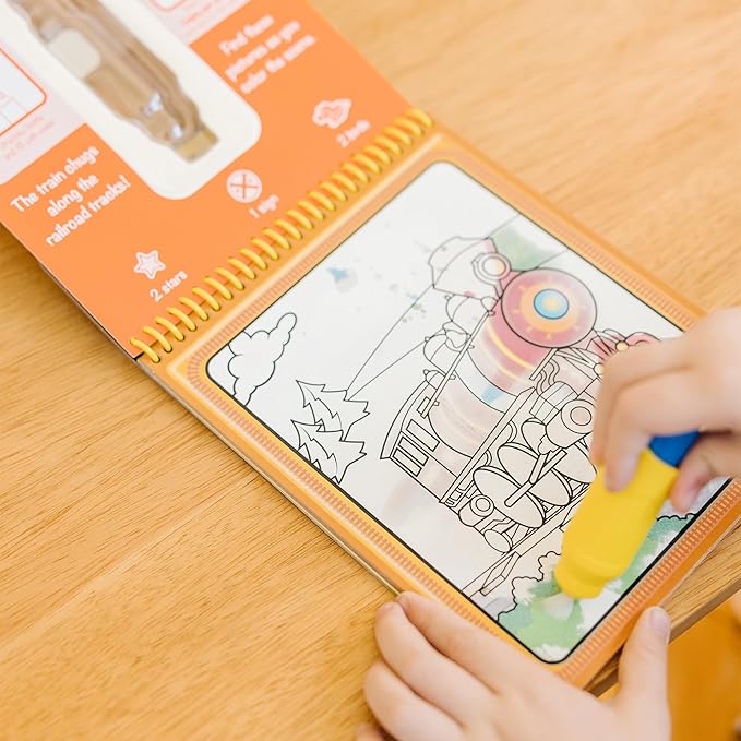 Melissa & Doug On the Go Water Wow! Reusable Water-Reveal Activity Pad - Vehicles - FSC Certified