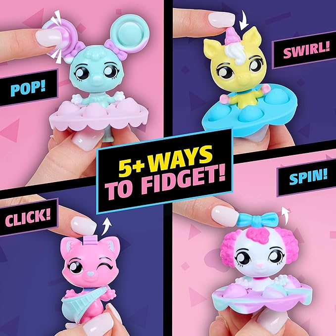 Fashion Fidgets Collectible Pet Fidget Dolls – Sensory Toy Pop It Dolls (2-Pack)