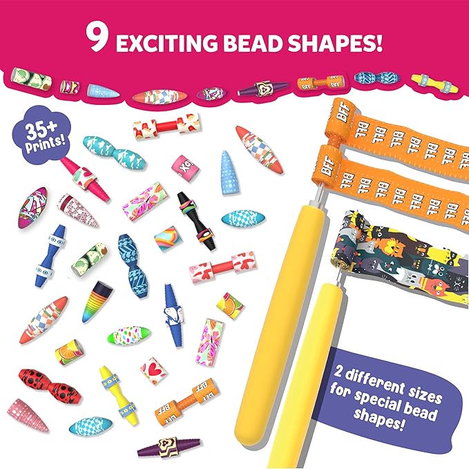 Skillmatics Craft Activity - Roll-Up Beads Friendship Bracelets DIY Kit, 400+ Charms & Beads, Jewelry Making Kit, Create 25+ Bracelets, Gifts for Kids Ages 6, 7, 8, 9, 10, 11, 12, 13