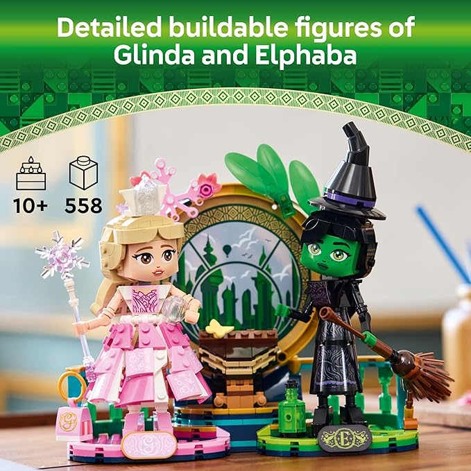 LEGO Wicked Elphaba & Glinda Figures Building Toys - Wicked Toys for Kids, Girls & Boys, Age 10+ - Buildable Wicked Dolls - Birthday Gift Idea - 75682
