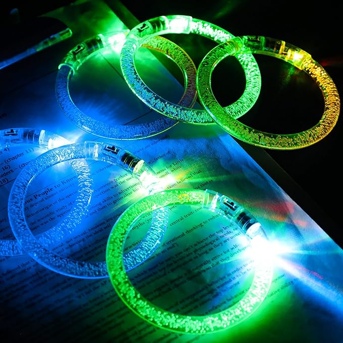 MCPINKY 24PCS Light up Sticks Bulk, Glow in the Dark Bracelets LED Bracelets for Bachelorette Parties Graduation Celebrations