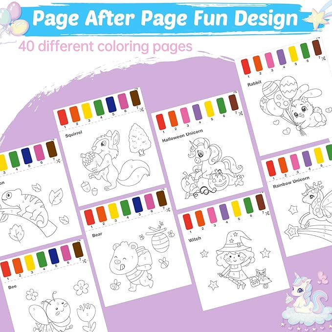 FEREDO KIDS Watercolor Paint Sets for Kid: 2 Pack Water Painting Coloring Book for Toddlers 4-8 Years Old, No Mess Arts and Crafts Drawing Paper Kits for Boys Girls Birthday Gift