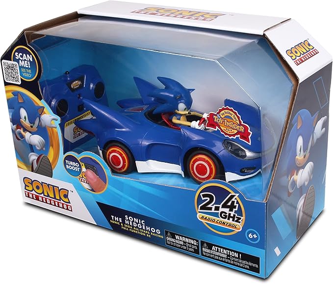 Sonic and Sega All Stars Racing Remote Controlled Car - Sonic the Hedgehog, For Ages 6 and up, Allows Children to Pretend to Drive and Have Fun at the Same Time!