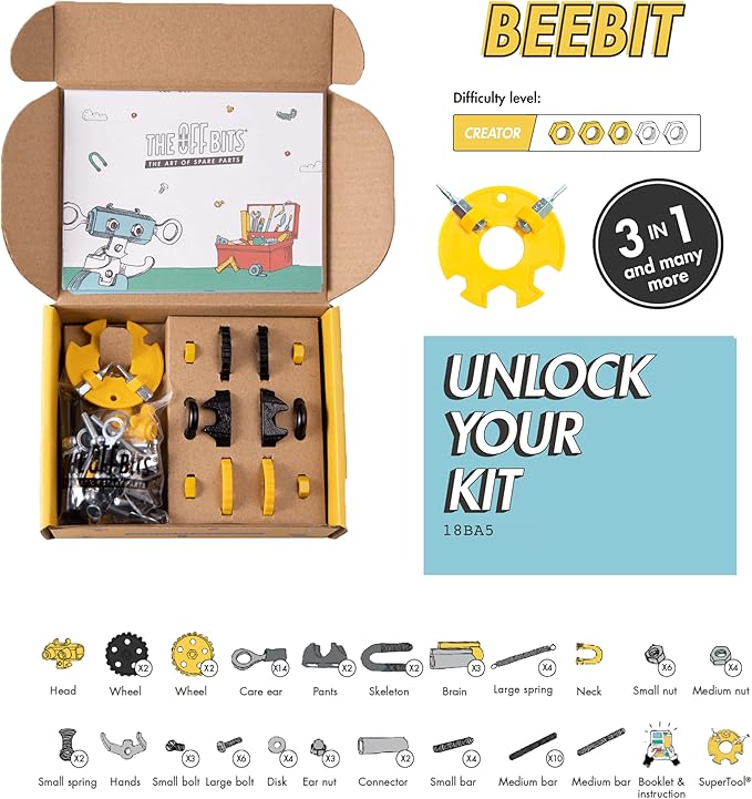 Stem Building Toys, Educational Build Your Own Robot Toy for Kids Age 6 7 8 9+ Year Old Boys and Girls, Animal Stem Toys Engineering Kit, Construction Toys Steam Gift - Bee