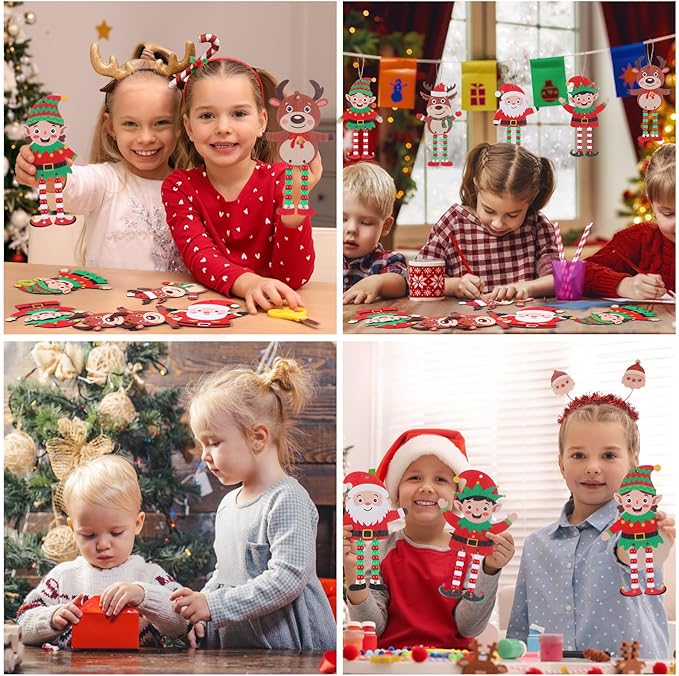 Valentine's Day Sign Craft Kits Kids Beads DIY Wood Ornament Holiday Party Favors Art Activities Decoration Making Red Green Beaded Supply Gifts Projects Assembly Game Themed Boys Girls