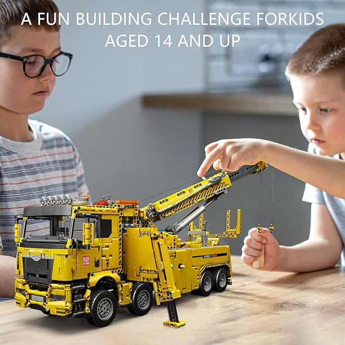 Mould King 17028 Road Rescue Vehicle Building Block Kits, MOC Building Blocks Set to Build, Gift for Kids Age 8+/Adult Collections Enthusiasts (4883 Pieces with Motor/APP Remote Control)