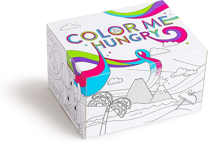 Munchkin® Color Me Hungry 7pc Toddler Feeding Supplies Set, Includes Plates, Bowl, Open Cup and Utensils in a Gift Box, Blue