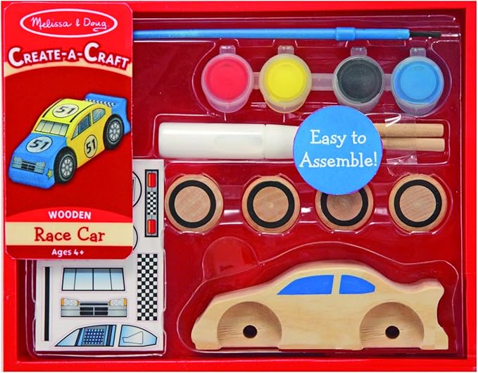 Melissa & Doug Decorate-Your-Own Wooden Race Car Craft Kit