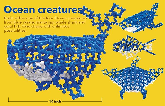 Secret of Life 3 in 1 (256 pcs) 4D STEM Educational Building Toy Kit | DNA Double Helix Structure Model + Marine Life + Dinosaur | Origin of Life | Evolution | Creative Science for Kid