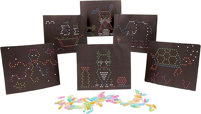 Lite-Brite Peg and Template Refill Pack, Light Up Drawing Board Accessories, LED Pegs with Colors, Toys for Creative Play, Light Toys for Kids Aged 4 +