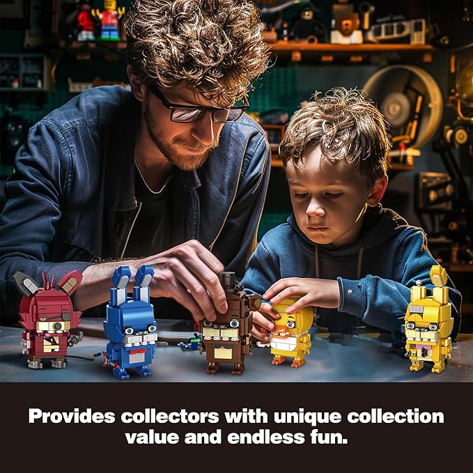 Five Nights Security Breach Building Block Toy, 5 Characters Action Figure, Horror Five Nights Game Toys Merch Building Set Toy for Boys Age 8-12, 988Pcs