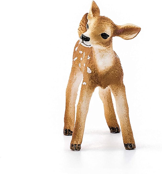 Schleich Wild Life Realistic White-Tailed Fawn Figurine - Authentic and Highly Detailed Wild Animal Toy, Durable for Education and Fun Play for Kids, Perfect for Boys and Girls, Ages 3+