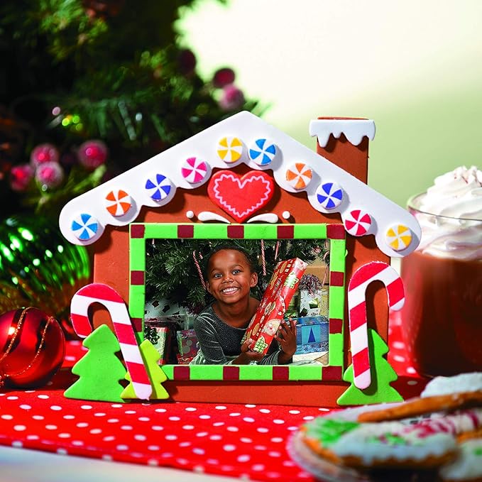 Gingerbread House Picture Magnet Craft K - Crafts for Kids and Fun Home Activities