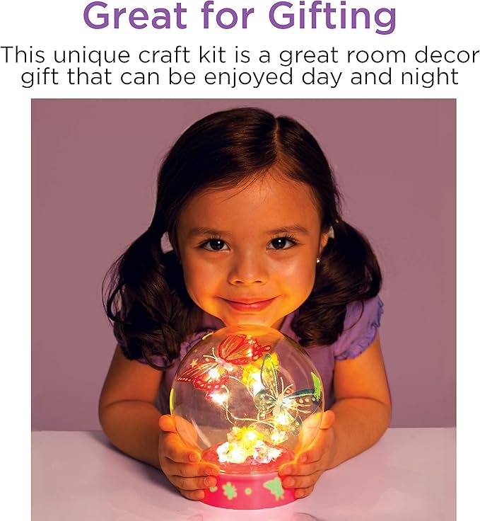 Creativity for Kids Butterfly Fairy Lights Craft Kit - Makes 1 Butterfly Night Light for Kids