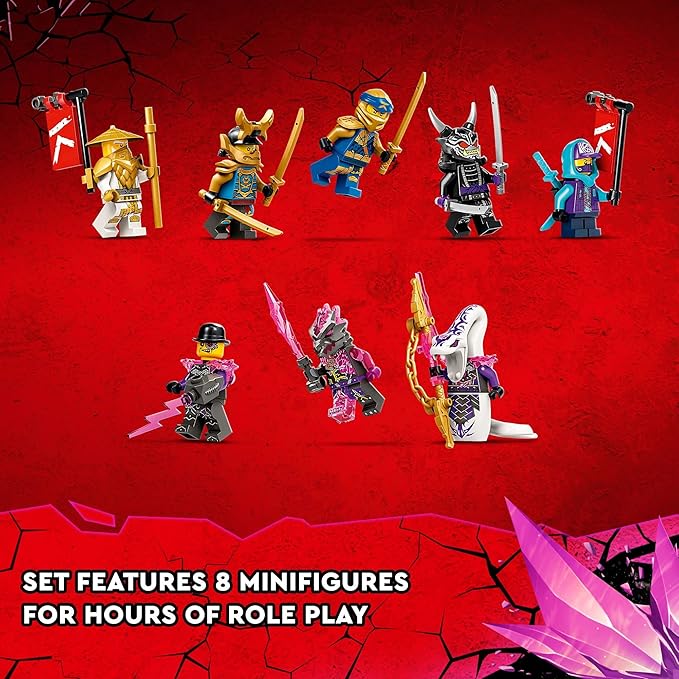LEGO NINJAGO Nya's Samurai X MECH Action Figure, 71775 Robot Ninja Toy with Golden Jay Plus 7 Minifigures
