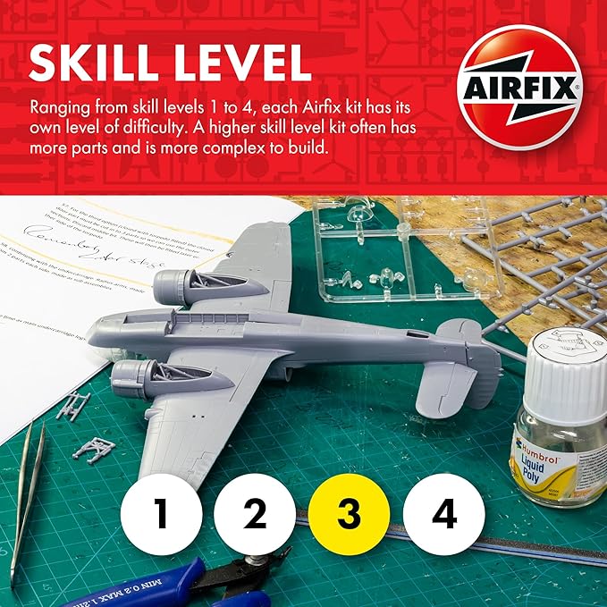 Airfix Model Airplane Kit Model - A06015A North American B-25C/D Mitchell, Plastic Plane Model Kits for Adults & Kids, Skill Level 3, 1:72 Scale WW2 Military Aircraft Models - Real Aeroplane Models