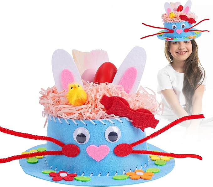 Easter Hat Kit for Children DIY Easter Chick Bunny Egg Crafts Kit