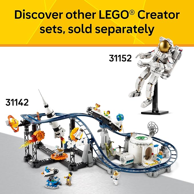 LEGO Creator 3 in 1 Space Robot Toy - Building Toy with 3 Options, Robot, Spaceship, or Robot Dog - Building Kit for Kids, Boys and Girls, Ages 8+ - Gift Idea for Birthdays - 31164