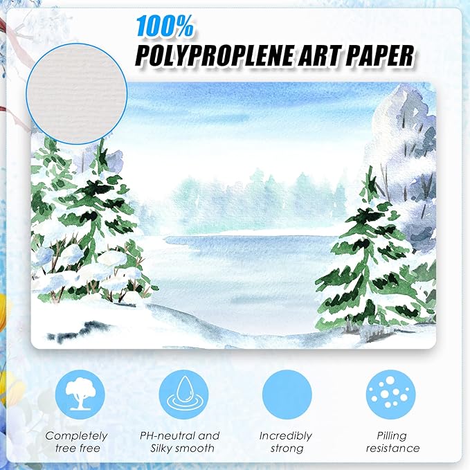 Sabary 100 Pcs Blank Watercolor Cards and Envelopes Set 140lb Heavyweight White Blank Cards Watercolor Greeting Cards Bulk for Painting Invitations Notes Wedding(4 x 6 Inch)