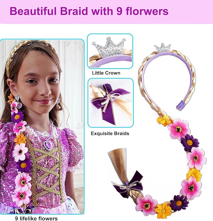 Light Up Girls Halloween Costume Snow Princess Dress Ice Christmas Costumes Toddler Kids Costume with Accessories