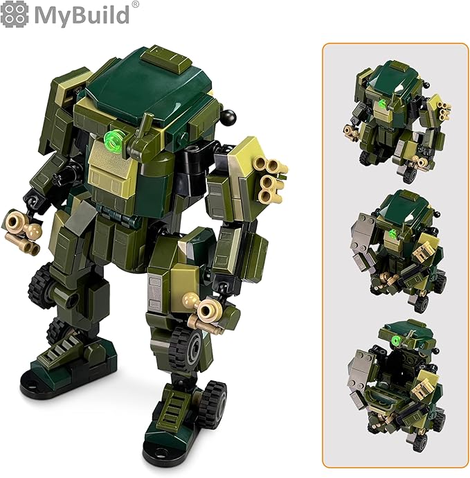 MyBuild Mecha Frame Armed Forces Stryker 5019 - Green Armor Robot Blocks Toy Building Bricks for Children to Adult Mech Fans