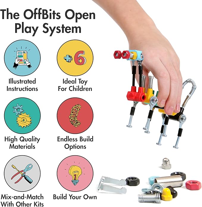 Jumbo Kit Educational Build Your Own Robot Toy, Stem Classroom Games for Group Play & Family, Valentine Birthday Gifts for Kids Montessori Play Kit, Steam Toys for Kids Ages 6 7 8 9+
