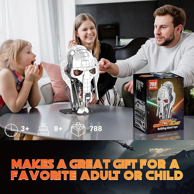 General Helmet Building Set, Restore Classic Building Blocks Model, Home Ornament Decorations, for Fans and Children Present (788pcs)