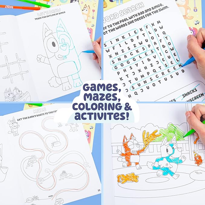 Bluey Coloring & Activity Book Coloring Book Activity for Kids Ages 3 & Up – Includes Stickers for Kids