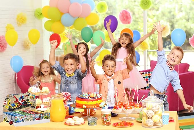 Mini 16 Car Building Blocks Compatible with Lego Party Favors for Kids, Prizes for Kids Classroom, Goodie Bag Fillers