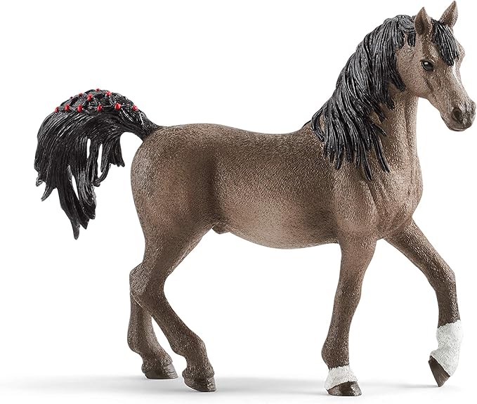Schleich Horse Club Arabian Stallion Figurine - Detailed Horse Toy with Distinctive High Tail Carriage, Durable for Education and Imaginative Play for Boys and Girls, Gift for Kids Ages 5+