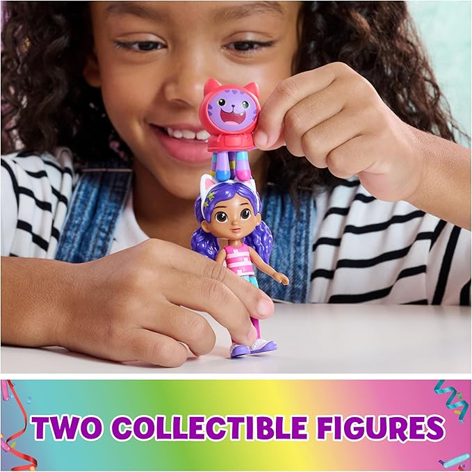 Gabby's Dollhouse Celebration Party Bus, Transforming Playset with Gabby & DJ Catnip Toy Figures & Dollhouse Accessories, Kids Toys for Ages 3 and Up