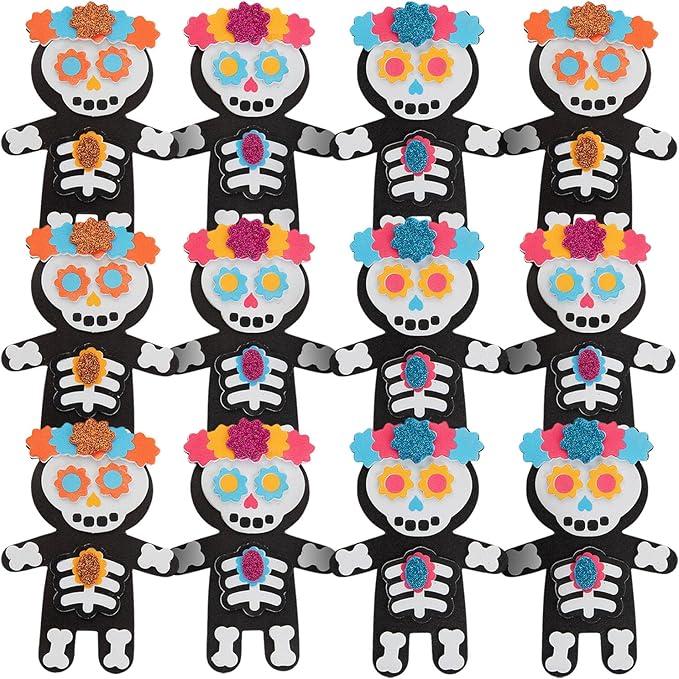 Fun Express Day of The Dead Magnet CK-12 - Craft Kits - 12 Pieces