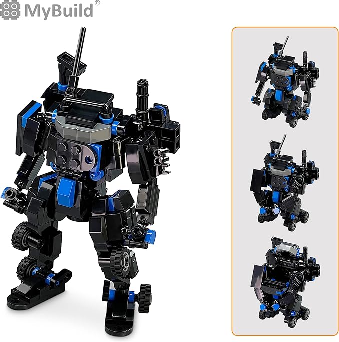 MyBuild Mecha Frame Armed Forces Stryker 5022 - Black Armor Robot Blocks Toy Building Bricks for Children to Adult Mech Fans