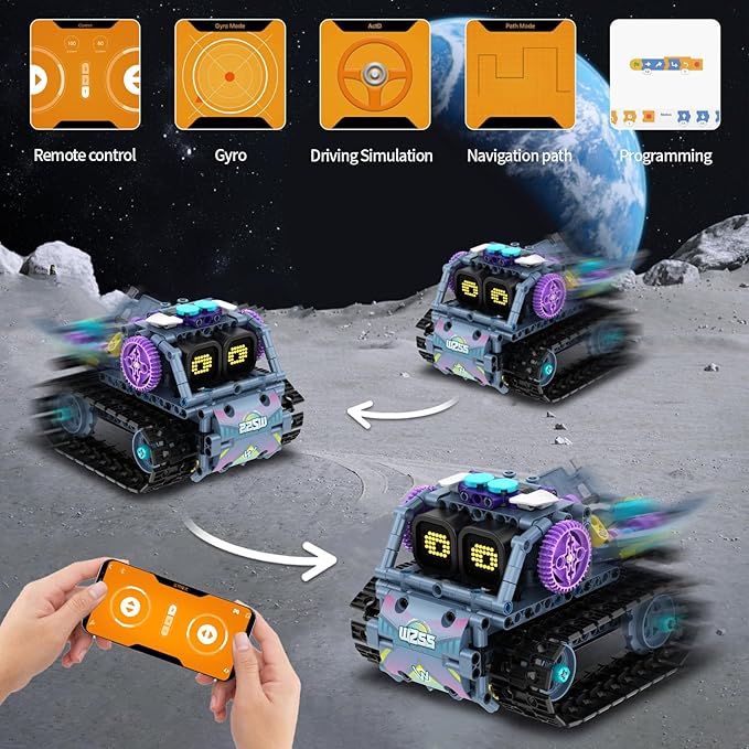 STEM Robot Building Kit for Kids 6-14,3in1 Remote & APP Controlled STEM Rock Robot/Truck/Road Roller Robot Building Toys for Kid,433 Pcs Building Blocks Set Birthday Xmas Gift Ideas for Boys Girls