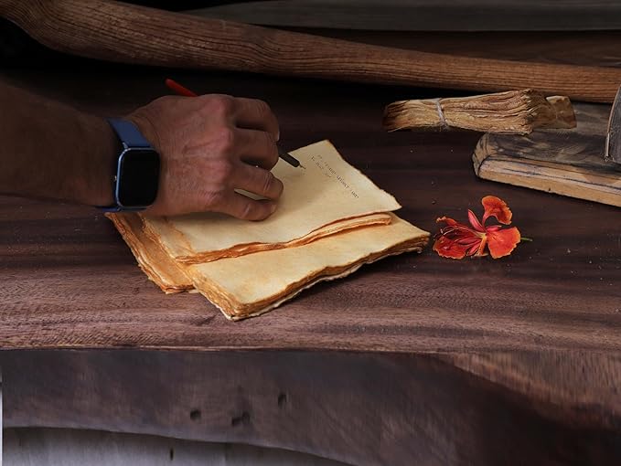 50 Pack Cotton Watercolor Paper with Deckle Edge 200 GSM Rough Textured Watercolor Paper for Writing