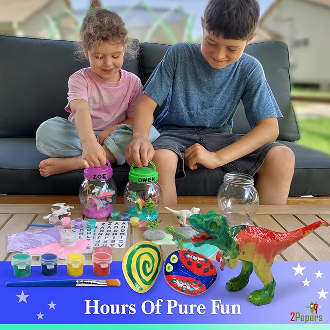 DIY Light Up Dinosaur Nightlight Arts and Crafts for Kids, Best Birthday Gifts for Boys & Girls Ages 3 4 5 6 7 8 Years Old, Fun Stem Kit for Kids