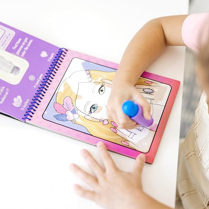 Melissa & Doug On the Go Water Wow! Reusable Water-Reveal Activity Pads, 3-pk, Makeup, Fairy Tales, Animals - Travel Toys, Party Favors, Stocking Stuffers, Mess Free Coloring Books For Kids Ages 3+