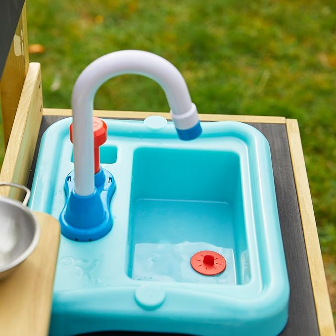 Splash & Play Happy Chef Mud Wooden Mudd Kitchen,93.5 x 40 x 12.5 cm