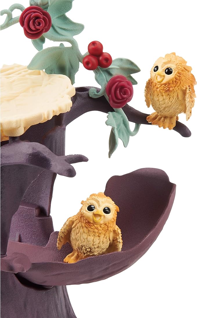 Schleich bayala 16pc. Hatching Owl Chicks Playset with Flower and Tree Accessories - 2 Baby Owls with Decorative Accessories, Imaginative Fun and Durable Toy for Girls and Boys, Gift for Kids Ages 5+
