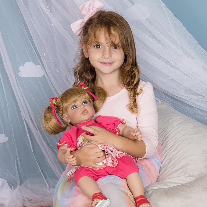 Adora Toddler Time Babies, 20" Premium Doll with Hand Painted Eyelashes and Face, Fresh Baby Powder Scent and Removable Clothing, Birthday Gift for Ages 6+ - Polka Dot Picnic