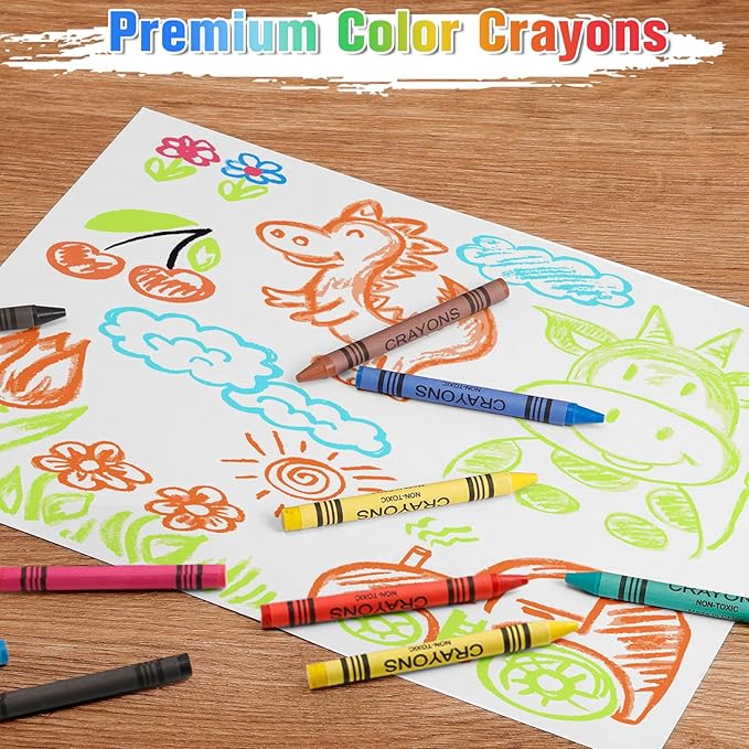 Jeffbaubl Bulk Crayons,30 Boxes of 8-Packs Color Crayons, Bulk Crayon Individual Packs,Washable Crayons,Crayons Party Favors for Classroom Restaurants School Supplies(8 Colors