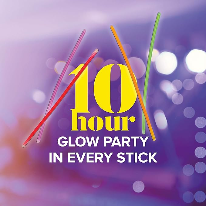 DRAGON TOO 100 Glow Sticks and Connectors Party Supplies Pack – 8 Inch Bright Glow Sticks – Fun for Kids and Adults
