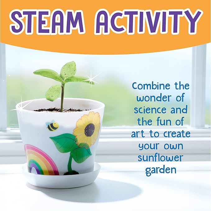 Creativity for Kids Sunflower Garden - Sunflower Growing Kit - Garden Set for Girls and Boys