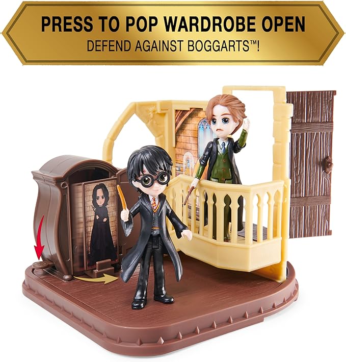 Wizarding World Harry Potter, Magical Minis Defense Against the Dark Arts Playset with 2 Exclusive Figures, 5 Accessories, Kids Toys for Ages 6 and up